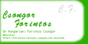 csongor forintos business card